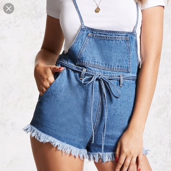 Forever 21 Pants - FOREVER 21 DENIM ROMPER